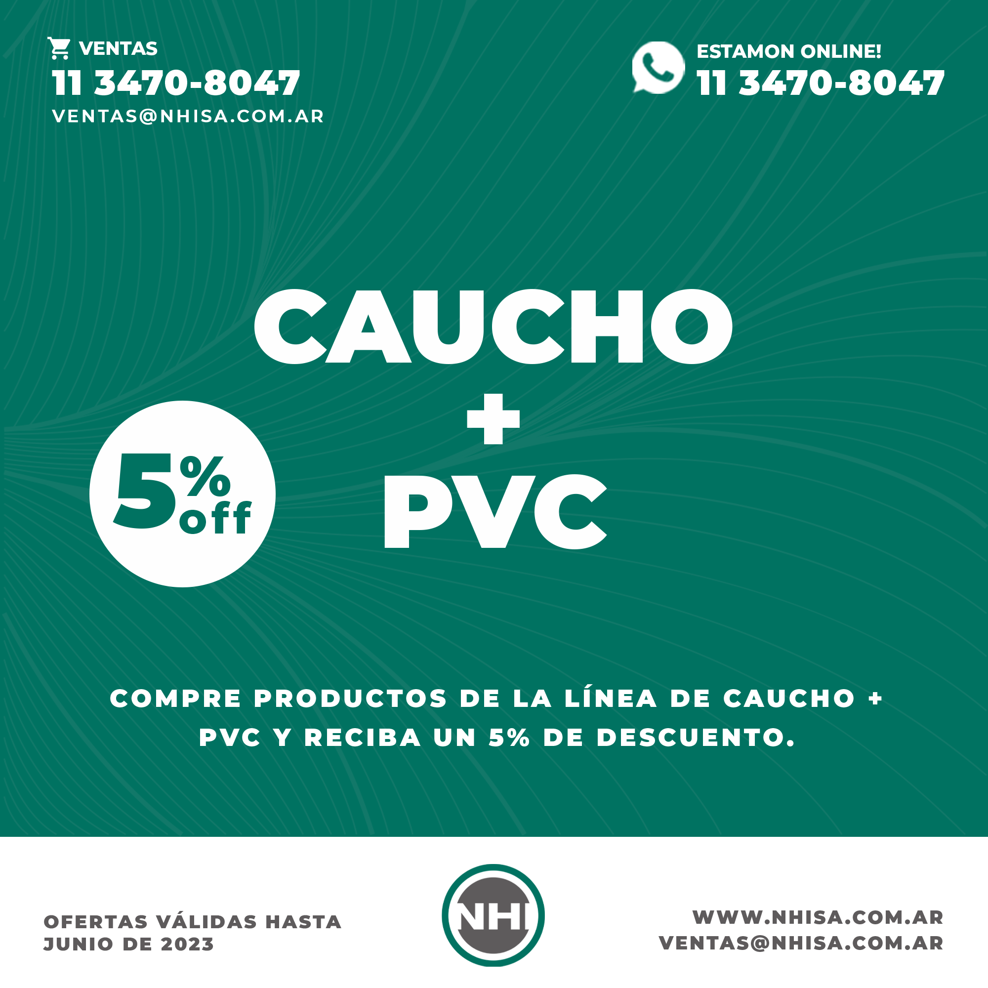 Caucho + PVC - Oferta 